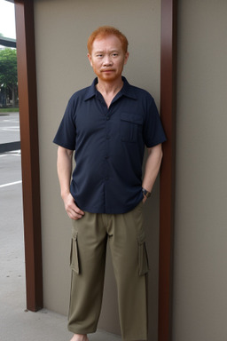 Malaysian middle-aged male with  ginger hair