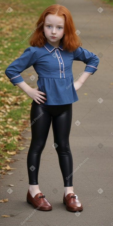 Czech child girl with  ginger hair