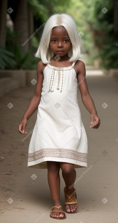 Child female with  white hair