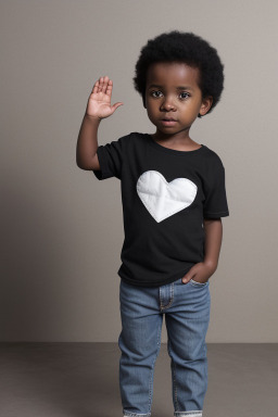 African infant boy with  black hair