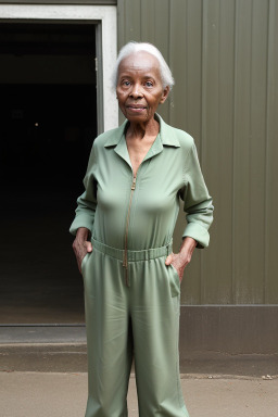 Elderly female with  brown hair