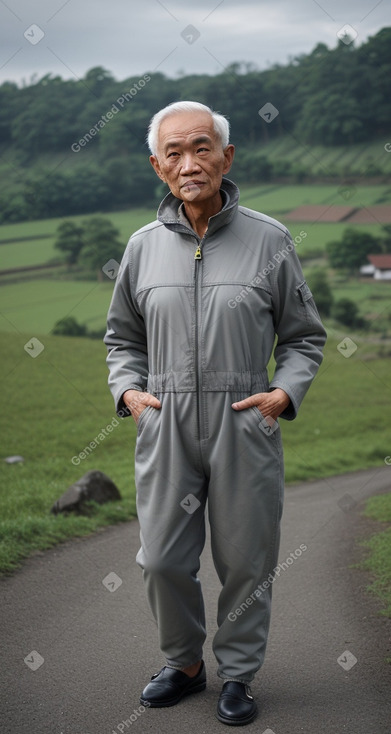 Indonesian elderly male with  gray hair