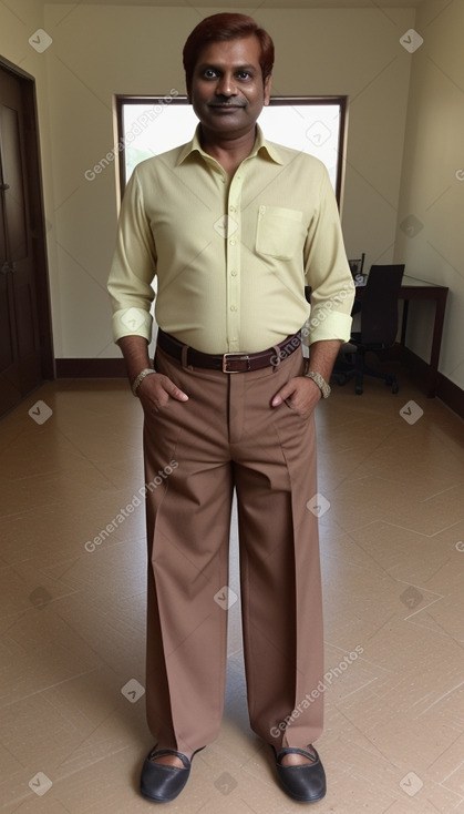 Indian middle-aged male with  ginger hair