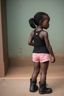 Ugandan infant girl with  black hair