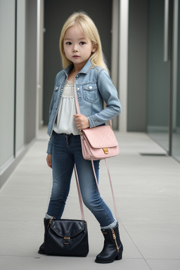 Korean child female with  blonde hair