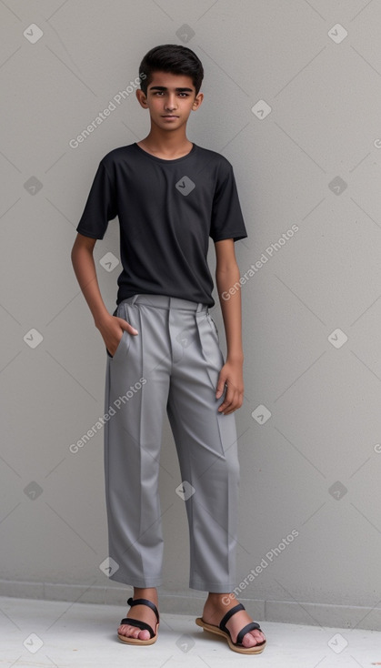 Emirati teenager boy with  gray hair