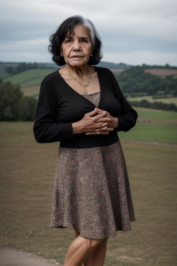 Venezuelan elderly female with  black hair