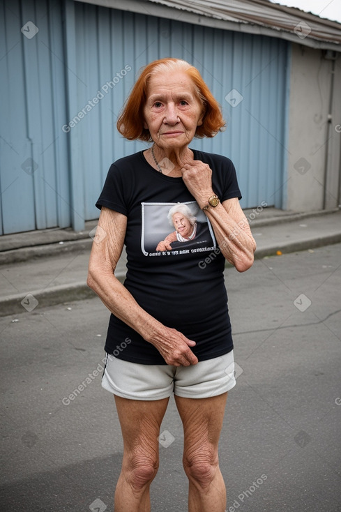 Ecuadorian elderly female with  ginger hair