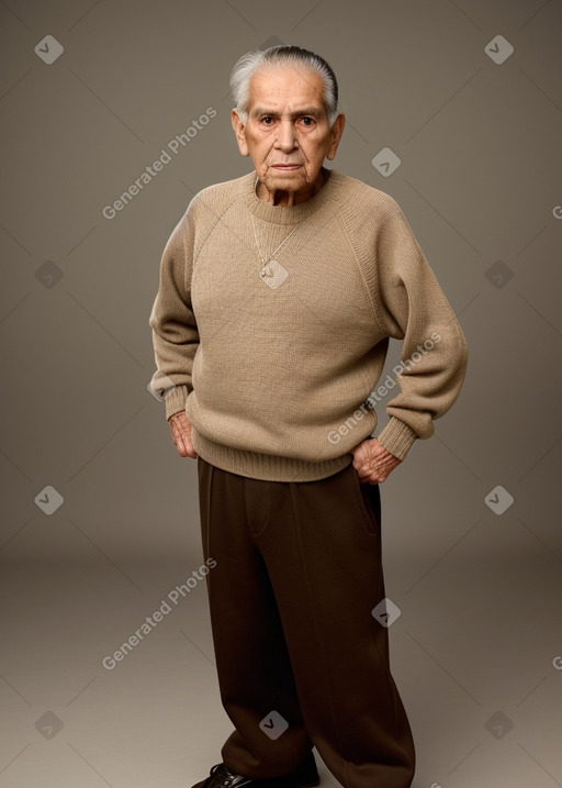 Mexican elderly male with  brown hair