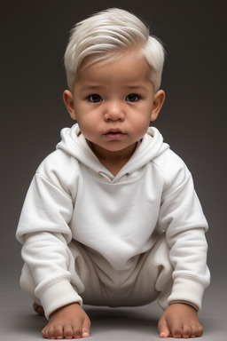 Peruvian infant boy with  white hair