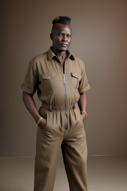 Ugandan 45 years male with  brown hair