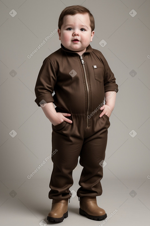 Canadian infant boy with  brown hair