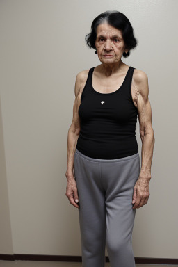 Romanian elderly female with  black hair