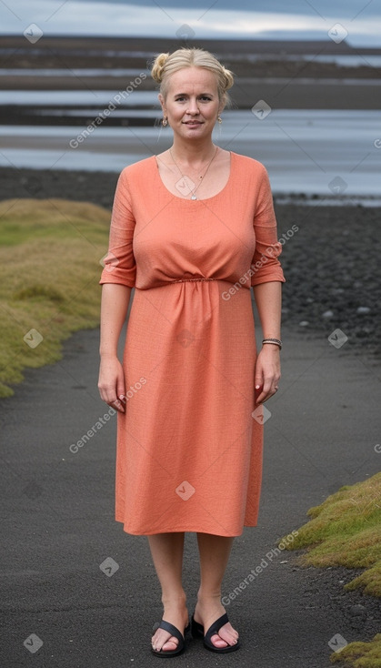 Icelandic 45 years female with  blonde hair