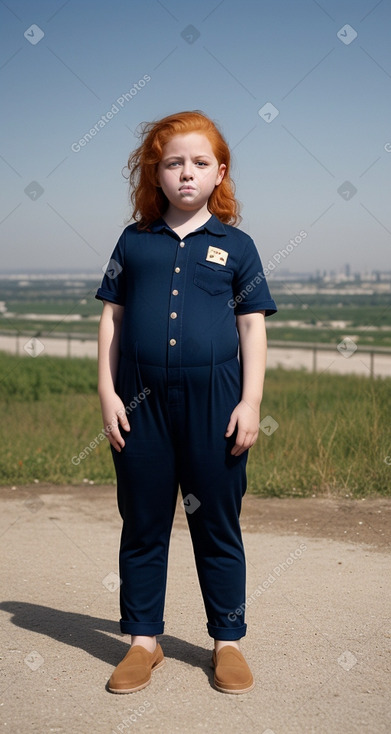 Israeli child girl with  ginger hair