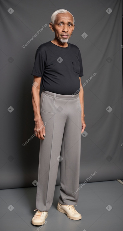 Malian elderly male with  gray hair