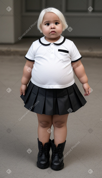 Panamanian infant girl with  white hair