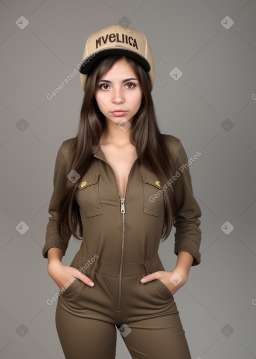 Venezuelan young adult female with  brown hair