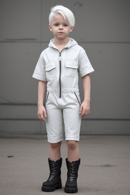 Canadian child boy with  white hair