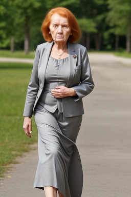 Latvian elderly female with  ginger hair