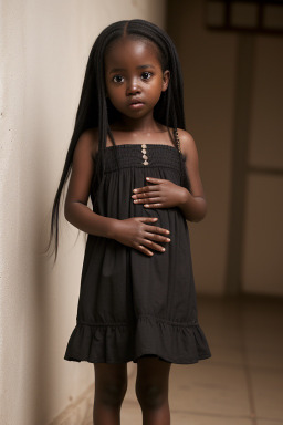 Senegalese infant girl with  black hair