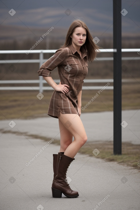 Norwegian adult female with  brown hair