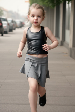 Czech infant girl with  gray hair