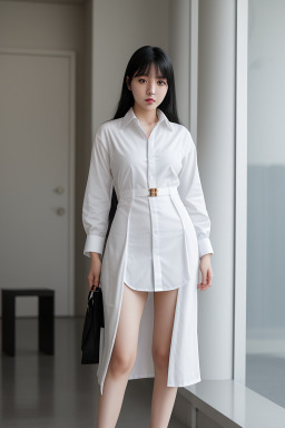 Korean young adult female with  black hair