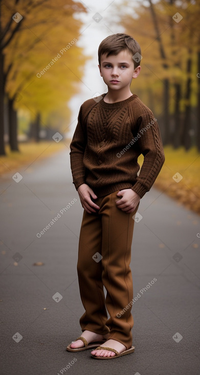 Ukrainian child male with  brown hair