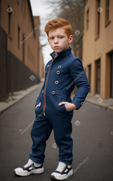 Hispanic child boy with  ginger hair