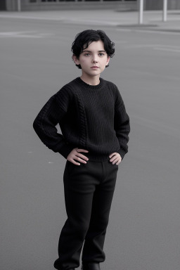 New zealand child boy with  black hair