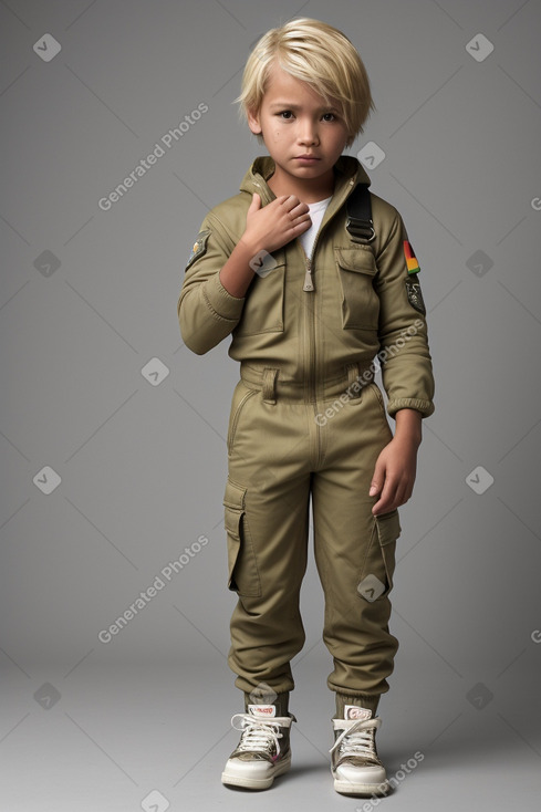 Bolivian child boy with  blonde hair