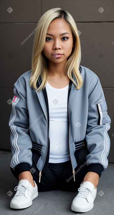 Filipino adult female with  blonde hair