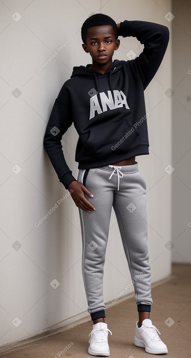 Kenyan teenager boy with  gray hair