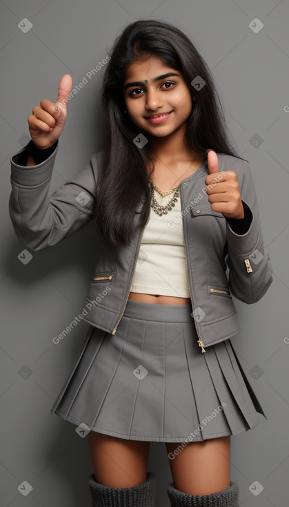 Indian teenager girl with  gray hair