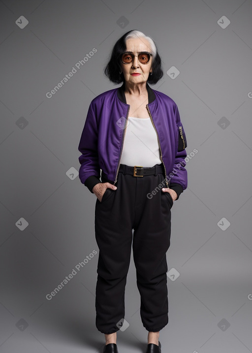 Elderly non-binary with  black hair