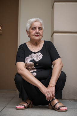 Romanian elderly female with  black hair