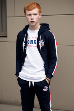 Panamanian teenager boy with  ginger hair