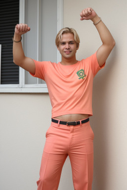 Brazilian adult male with  blonde hair