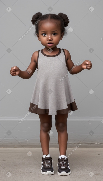 Kenyan infant girl with  brown hair