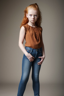 Danish child girl with  ginger hair