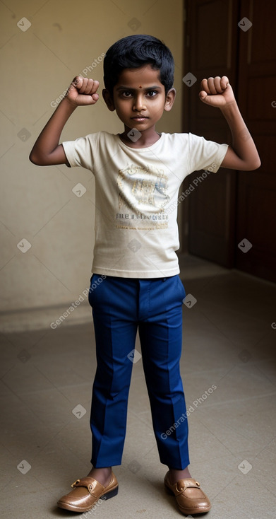 Sri lankan child boy with  blonde hair