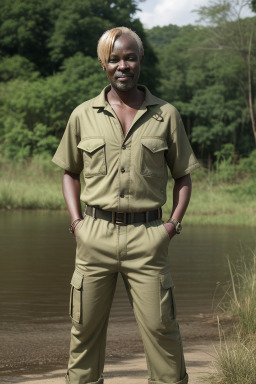 Ugandan middle-aged male with  blonde hair