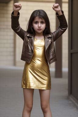 Azerbaijani child girl with  brown hair