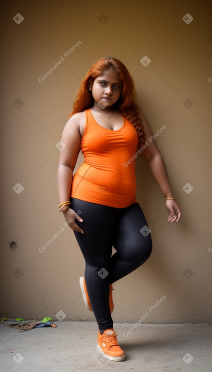 Sri lankan teenager girl with  ginger hair