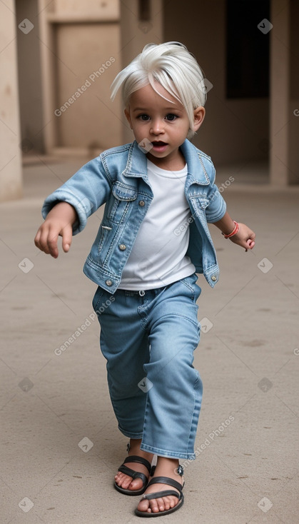 Malian infant boy with  white hair