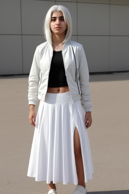 Iraqi teenager girl with  white hair