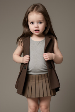 South african infant girl with  brown hair