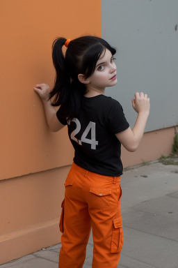 Albanian child female with  black hair