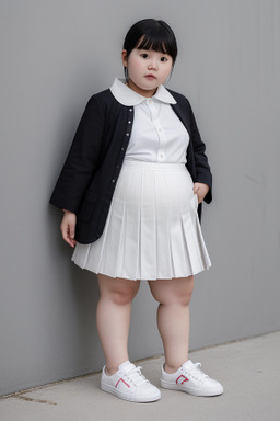 Korean infant girl with  white hair